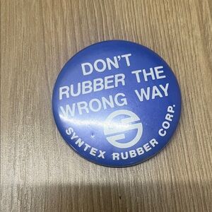 Vintage Blue Button Pin